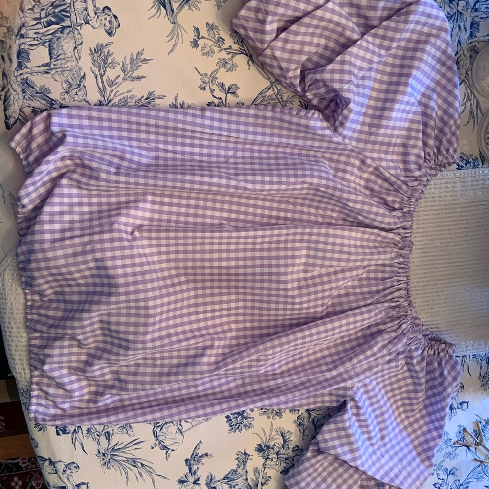 Purple checkered shirt